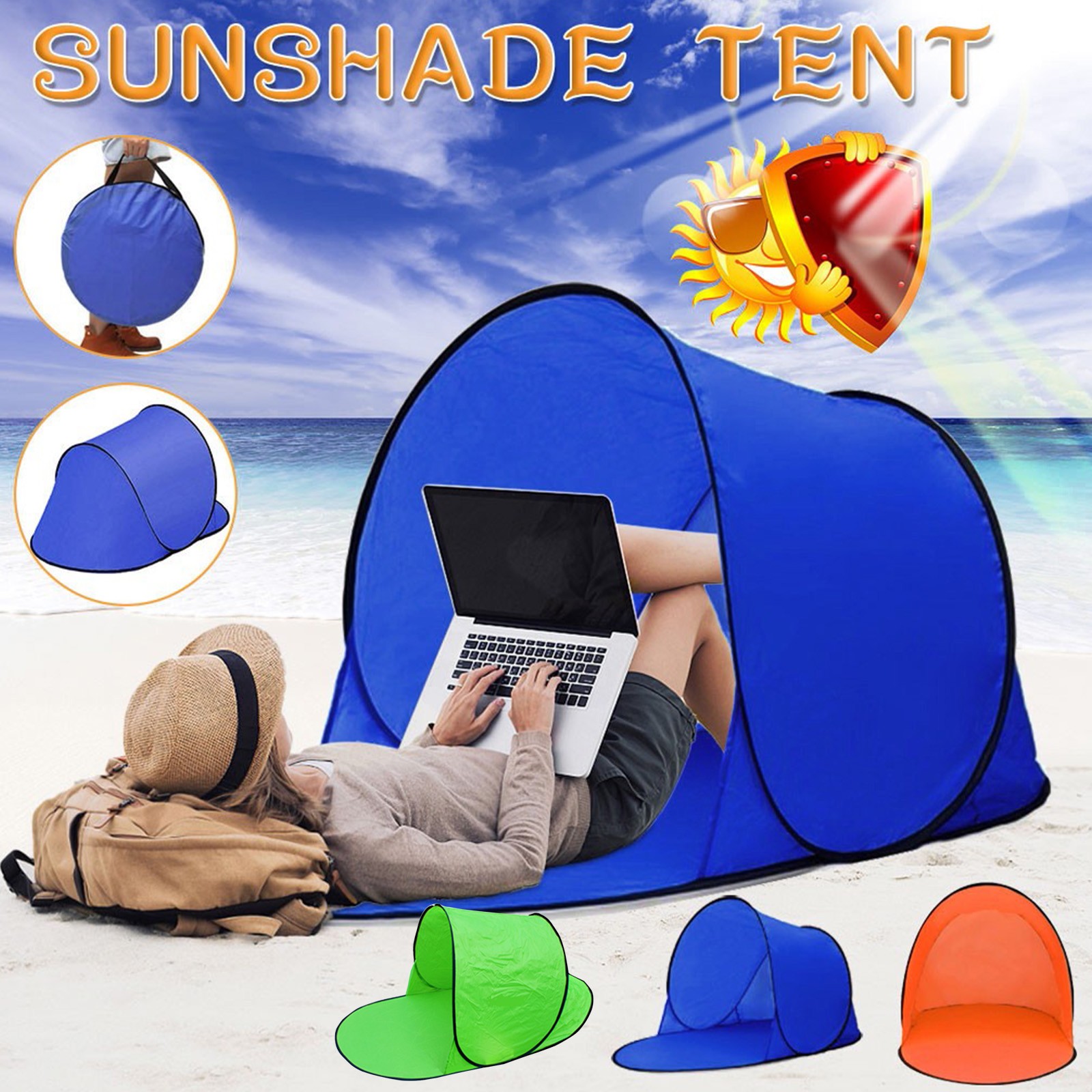 Cheap Goat Tents Portable Beach Tent  Pop up Tent Lightweight Outdoor Uv Protection Water Resistant Camping Fishing Tent Cabana Sun Shelter   